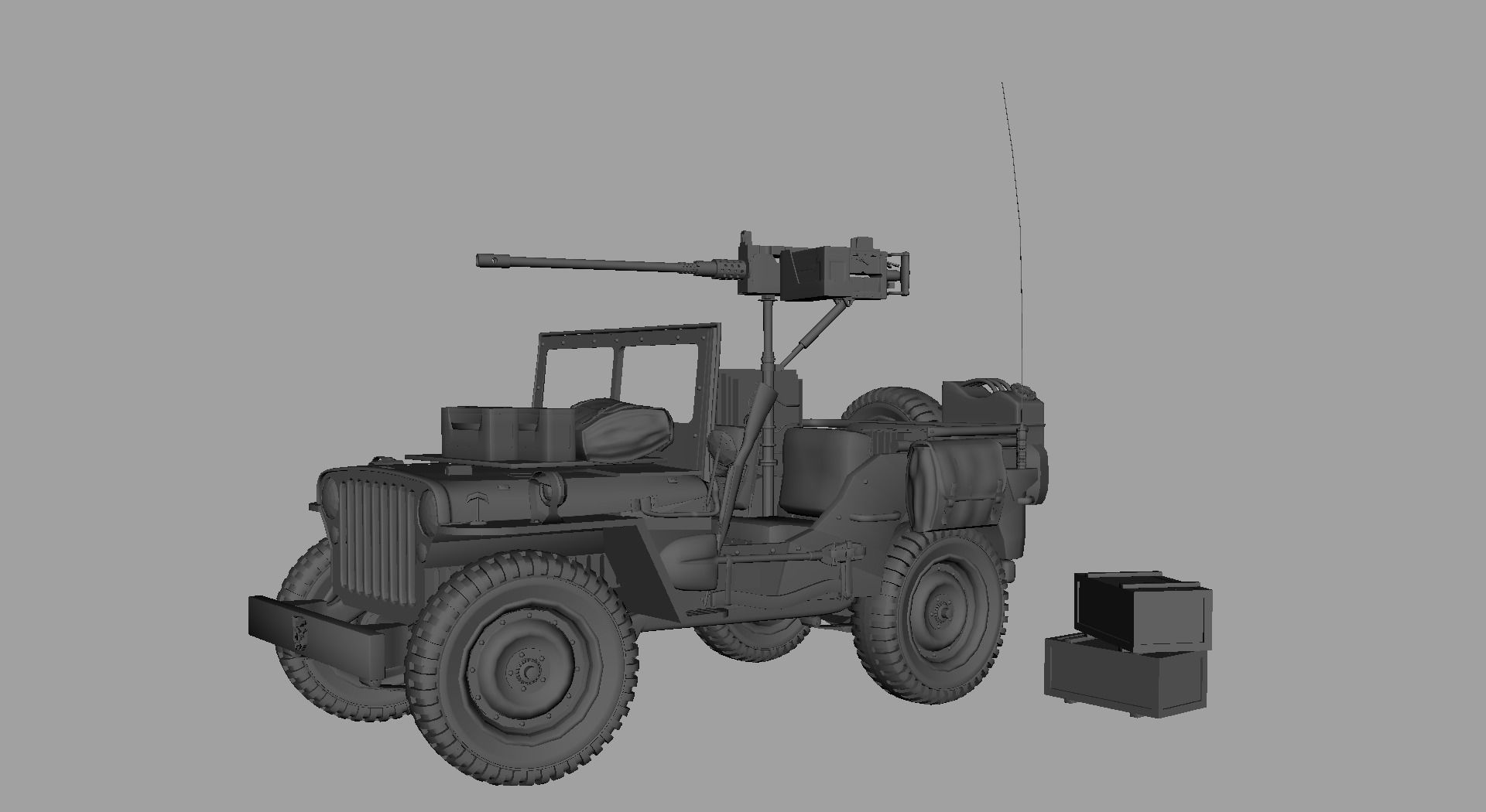 Willys Army Jeep  3D model_3