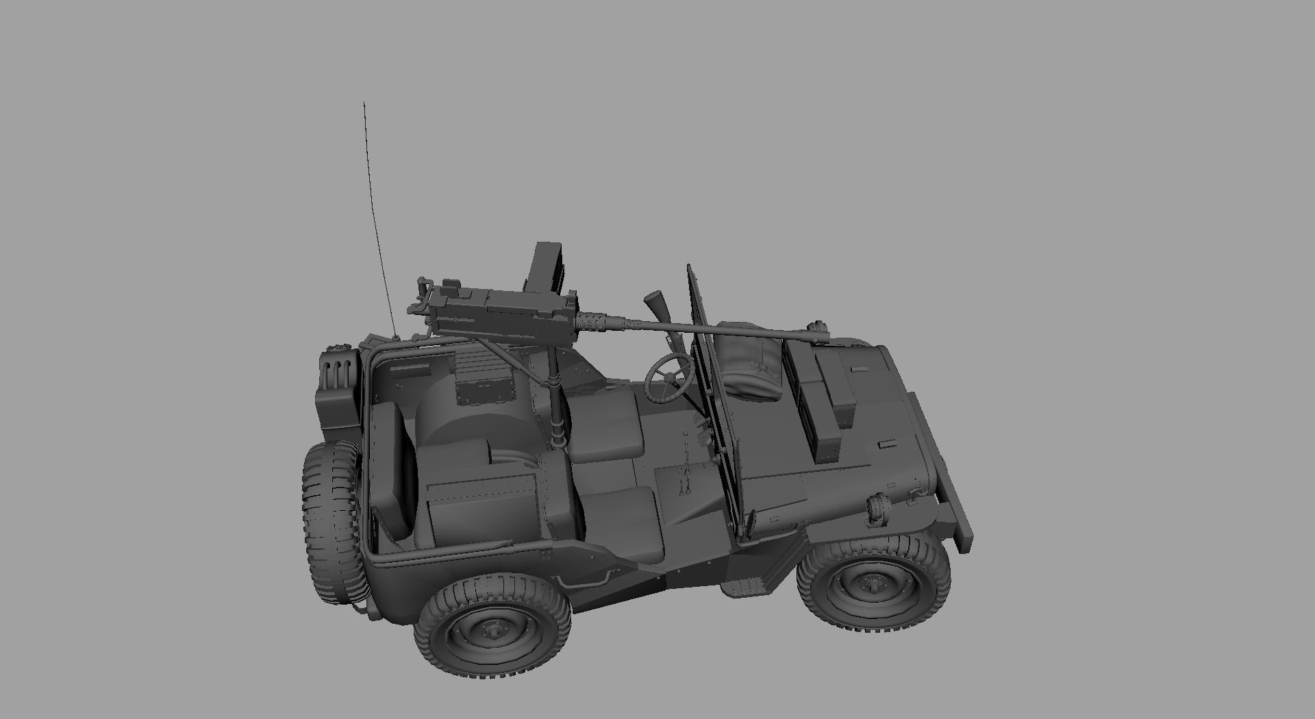 Willys Army Jeep  3D model_2
