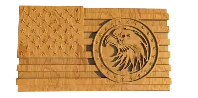  US FLAG WITH EAGLE