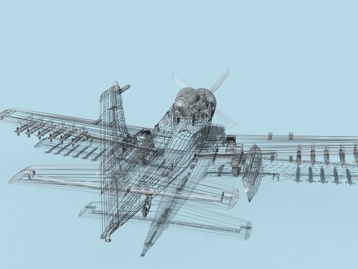 Douglas A-1H Skyraider V12 USAF 3D model_15