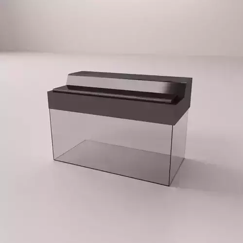 Aquarium stand with glass top