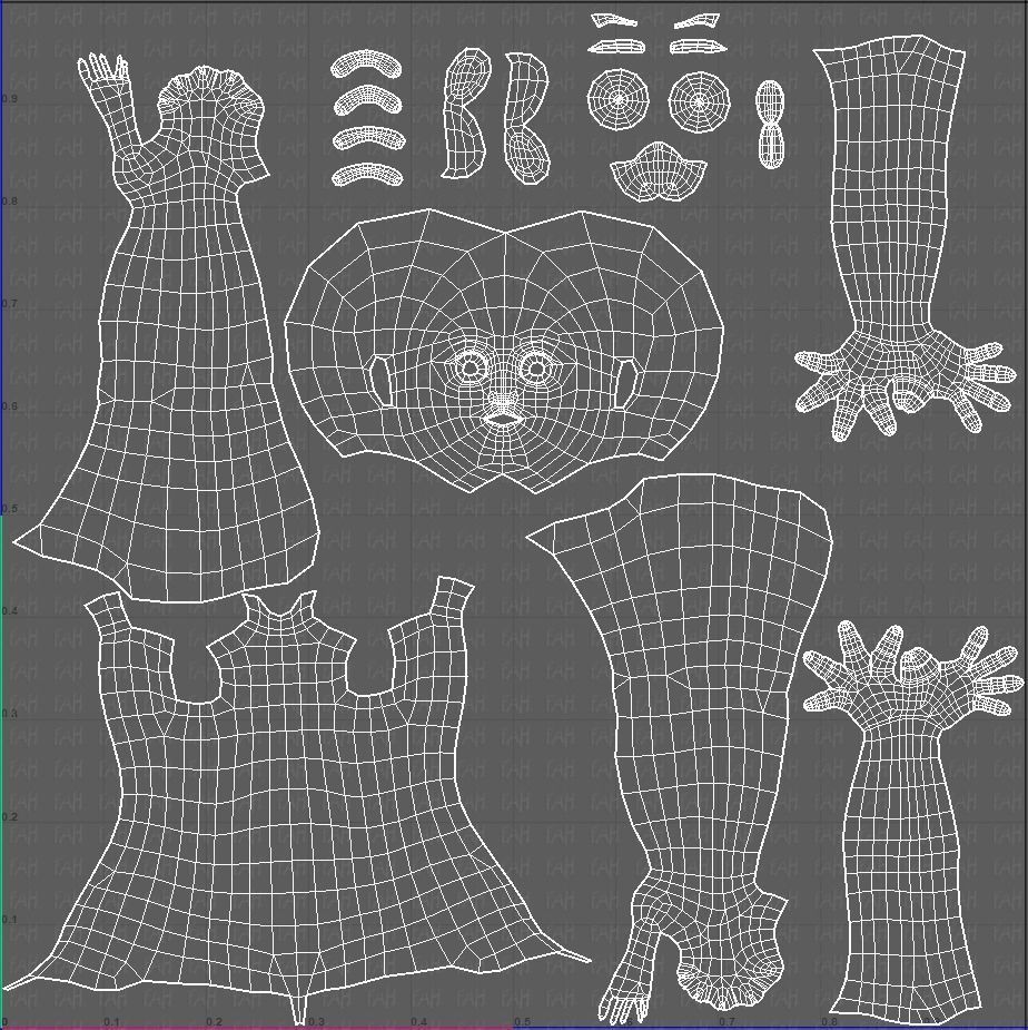 Base mesh girl characterV14 Low-poly 3D model_45