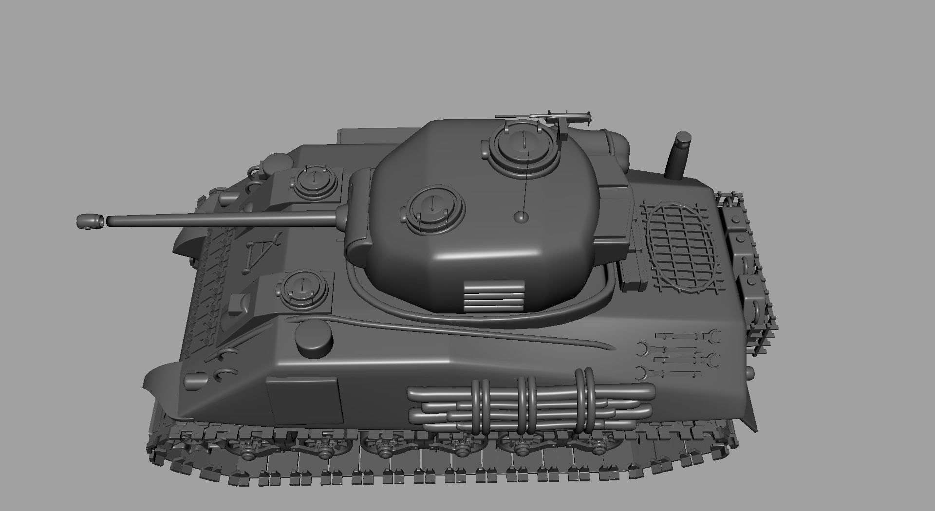M4 Sherman Tank 3D model_1