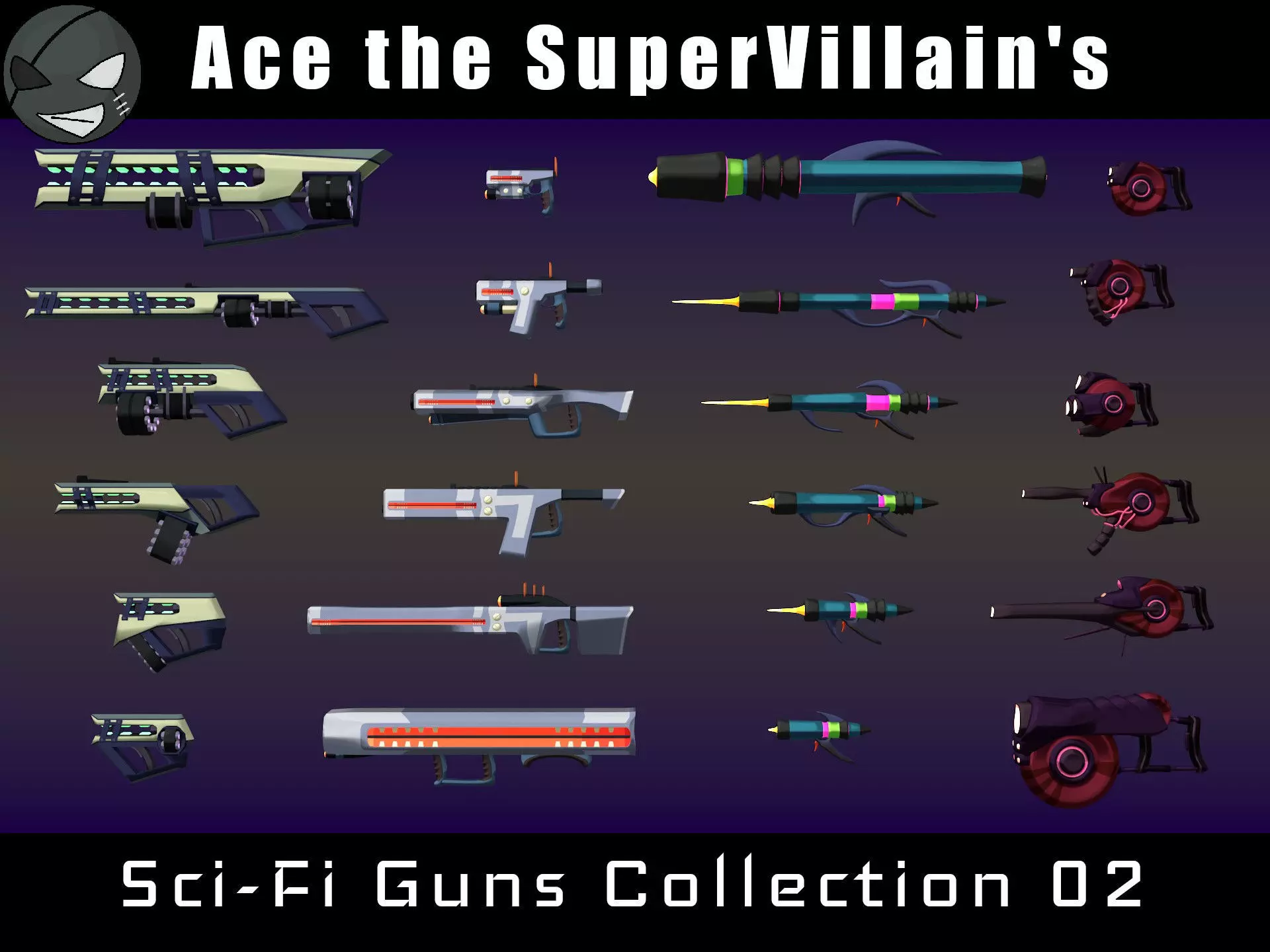 ASV SciFi Guns Volume 02 Low-poly 3D model_0