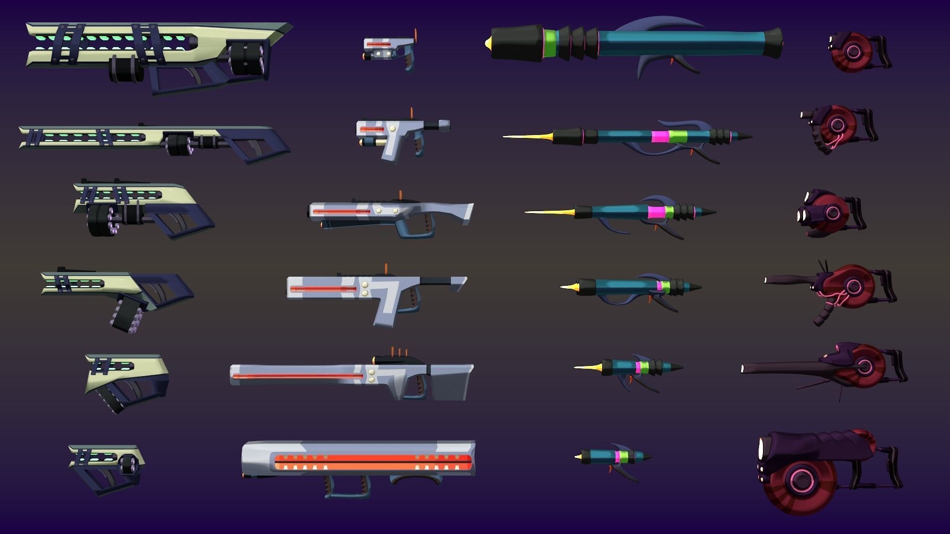 ASV SciFi Guns Volume 02 Low-poly 3D model_1