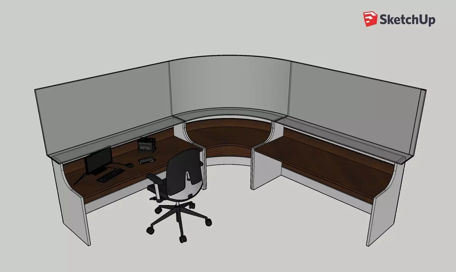 Recepciones reception desk Free 3D model