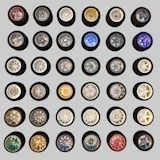 Pack of 100 unique rims tires for cars Low-poly 3D model_11