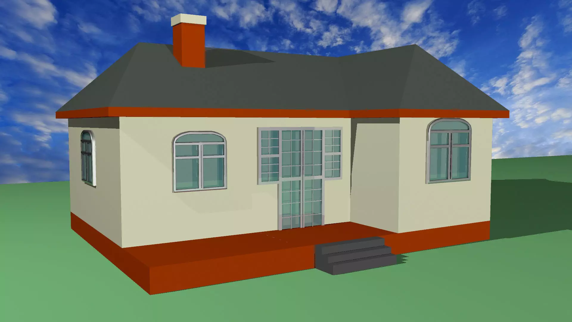 a small house Free low-poly 3D model