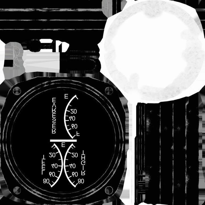 US FUEL QUANTITY GAUGE Low-poly 3D model_5