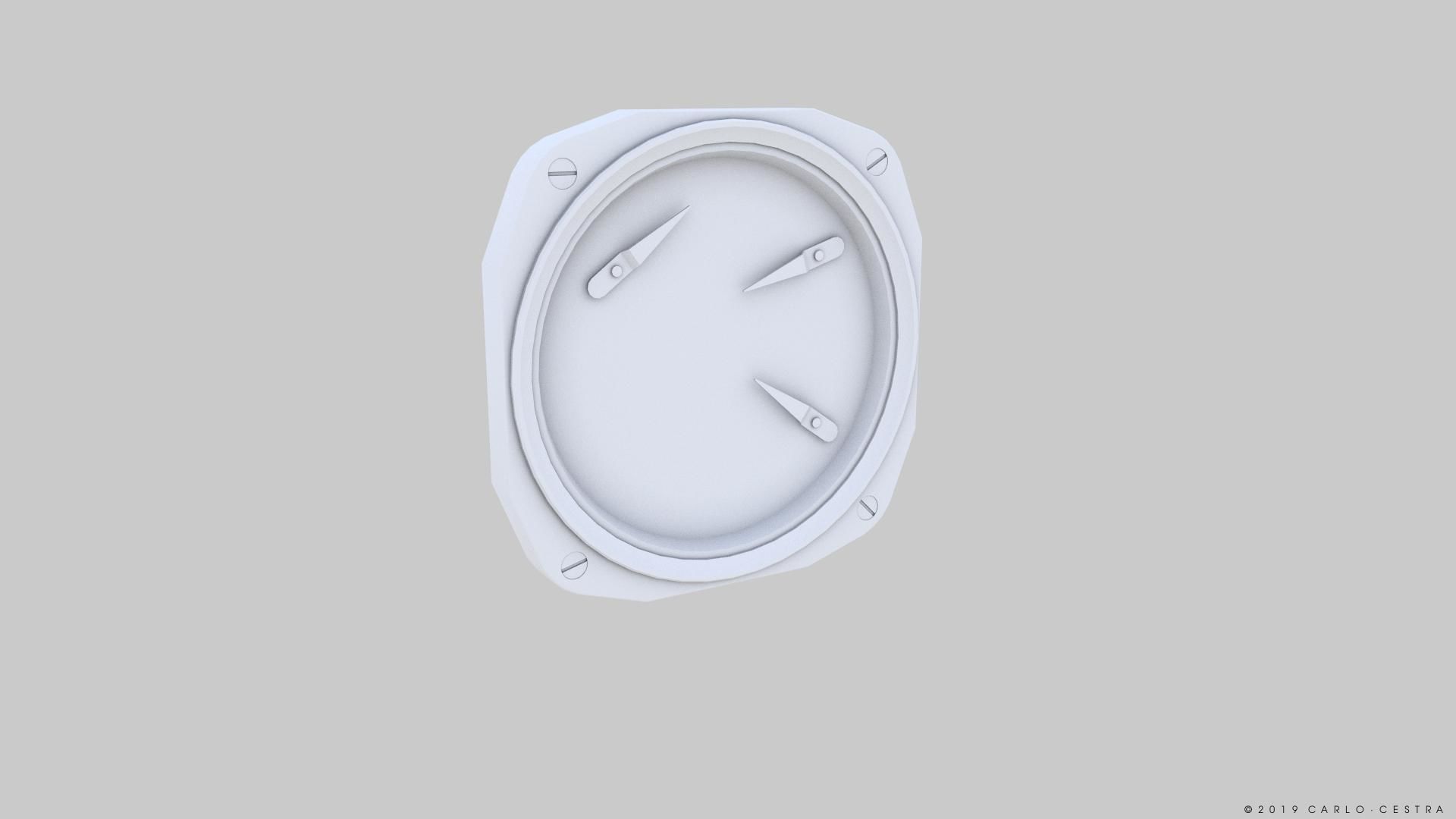 US FUEL QUANTITY GAUGE Low-poly 3D model_10