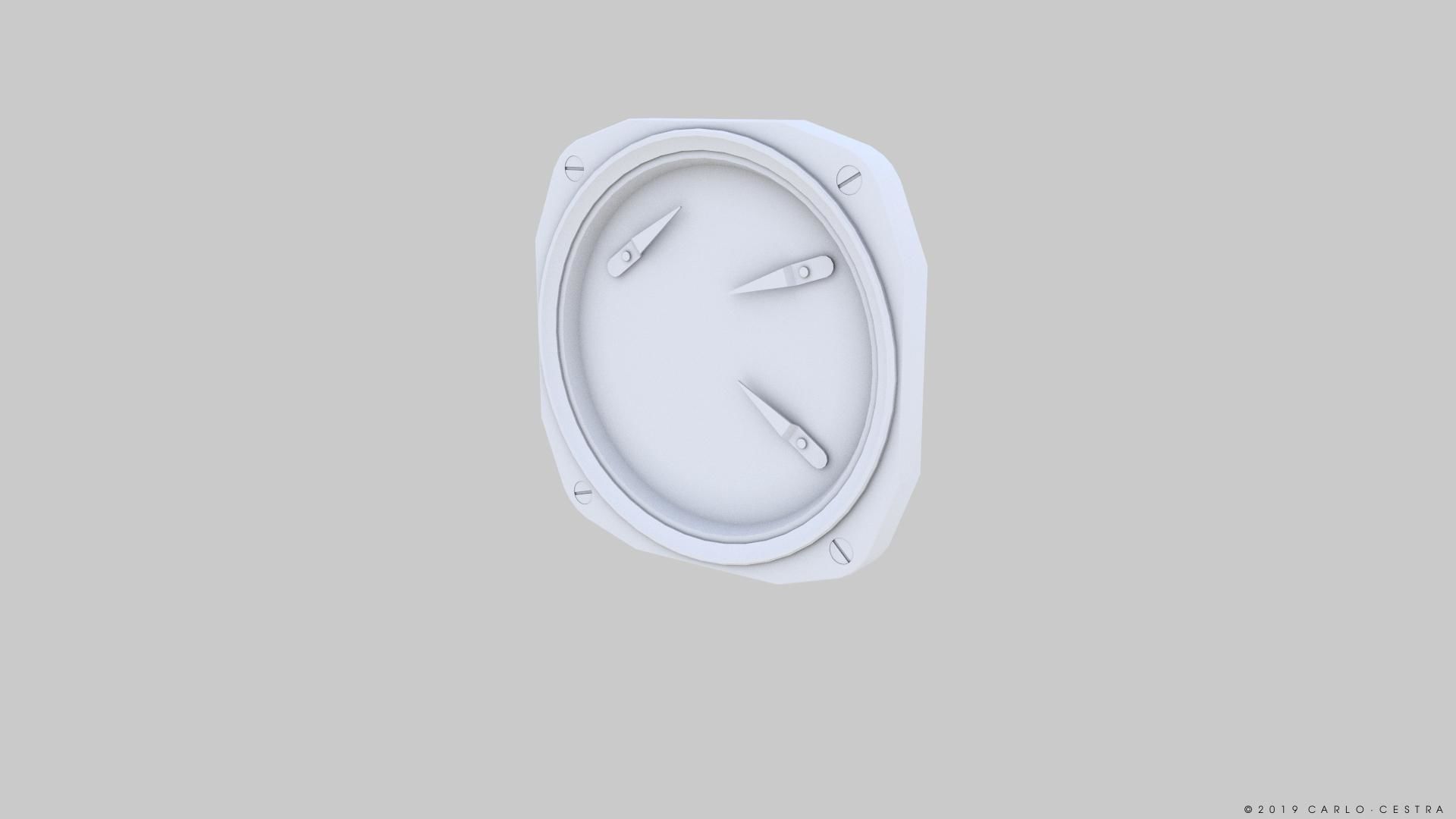 US FUEL QUANTITY GAUGE Low-poly 3D model_11