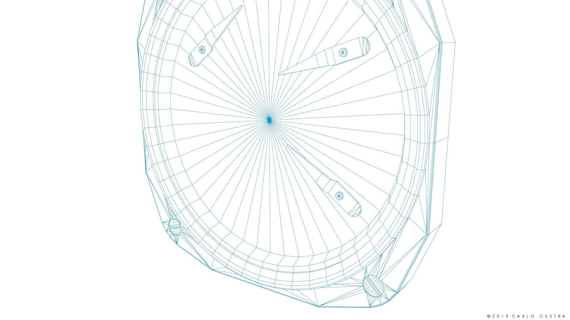 US FUEL QUANTITY GAUGE Low-poly 3D model_17