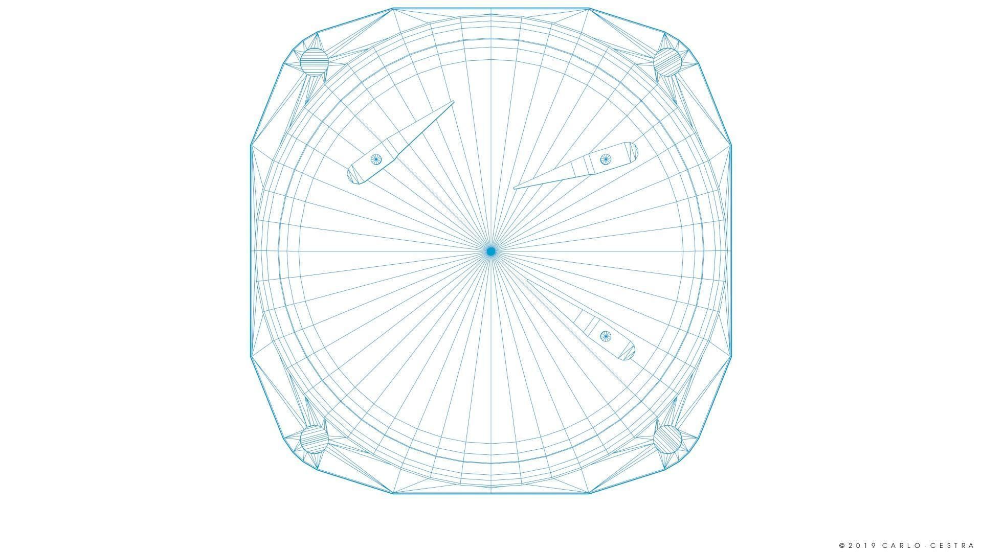 US FUEL QUANTITY GAUGE Low-poly 3D model_19