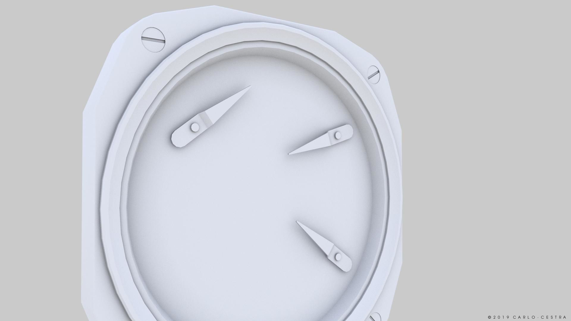 US FUEL QUANTITY GAUGE Low-poly 3D model_13