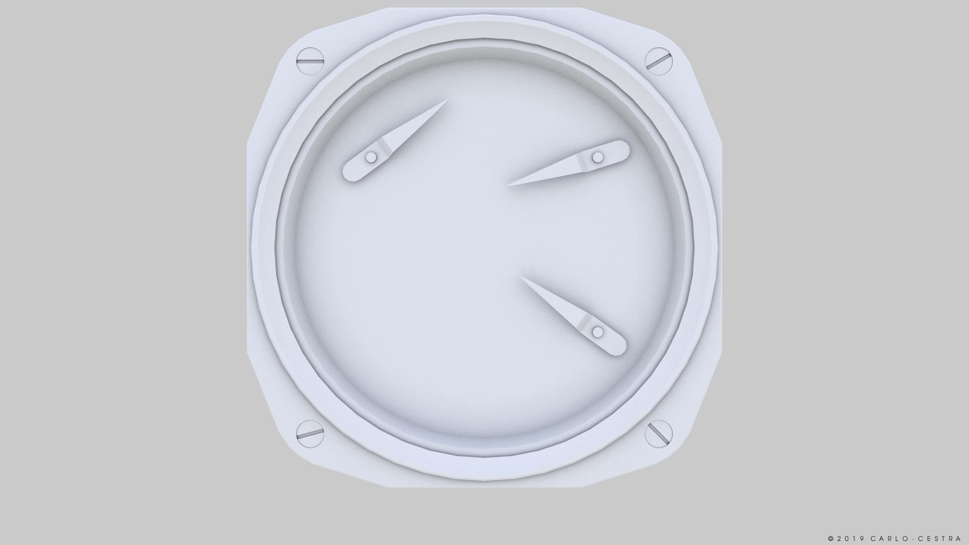 US FUEL QUANTITY GAUGE Low-poly 3D model_14
