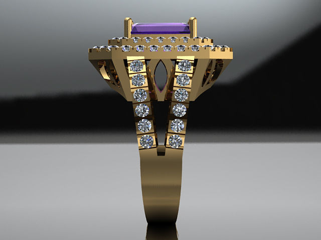 Luxurious Ring  3D print model_5