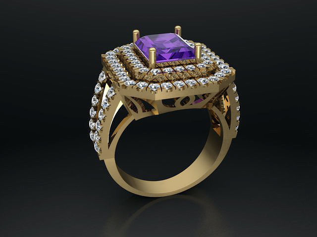 Luxurious Ring  3D print model_2