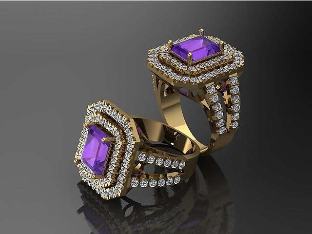 Luxurious Ring  3D print model_3