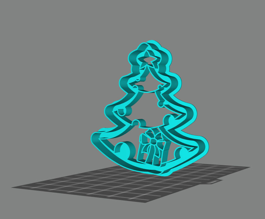 Christmas tree cookie cutter 3d print model 3D print model_10