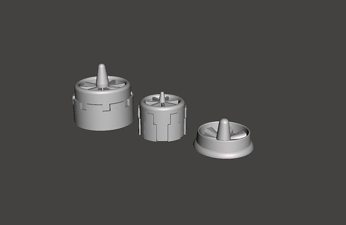 Gaslands Gyrocopter Motor for Vehicular Warfare Game 1-64 scale 3D print model