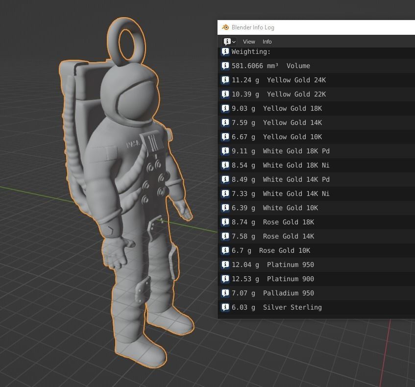 Astronaut pendant  3D print model_1