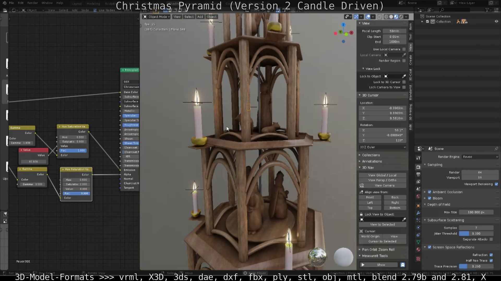 Christmas Pyramid Version 2 Low-poly 3D model_23