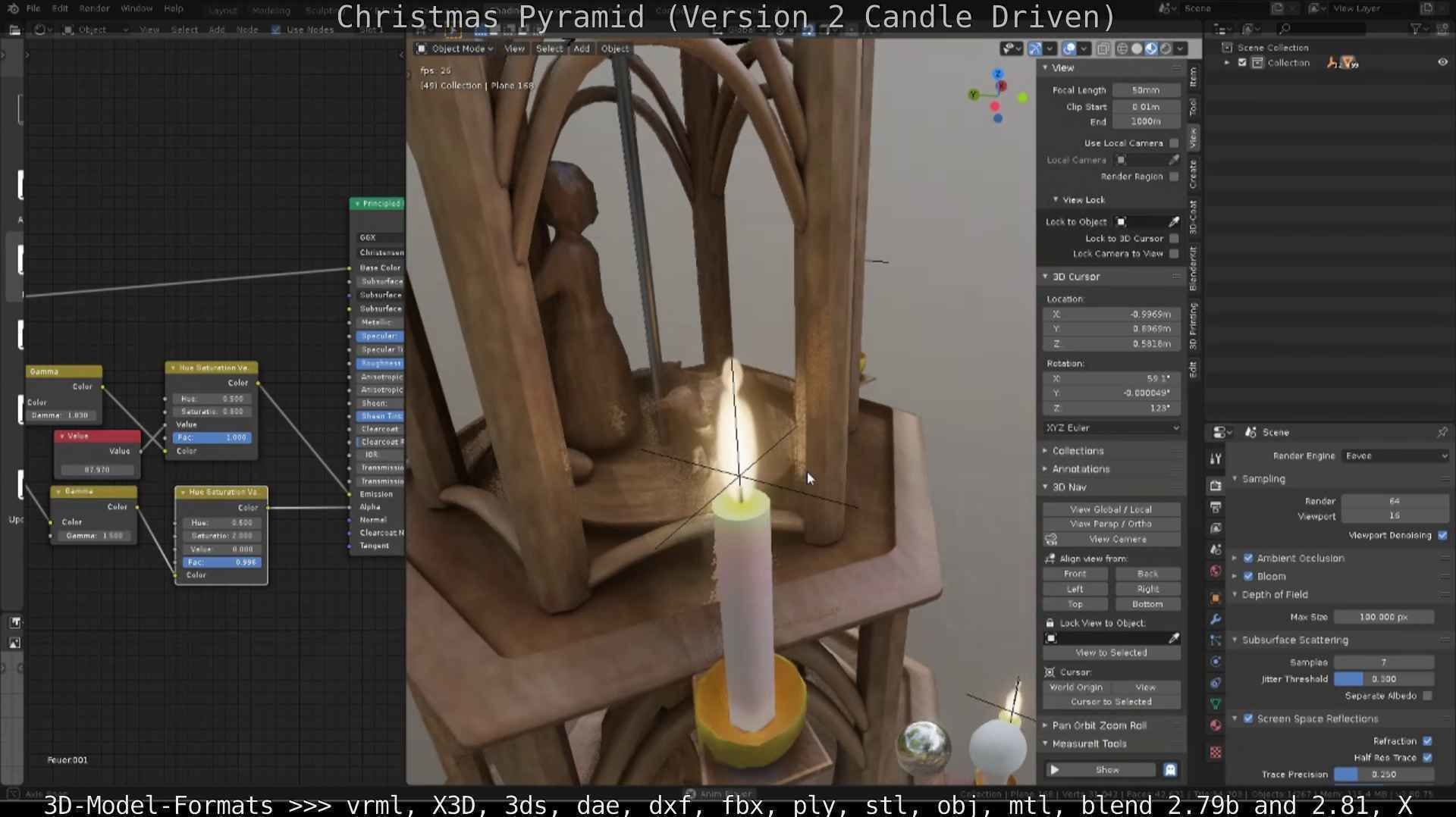 Christmas Pyramid Version 2 Low-poly 3D model_38