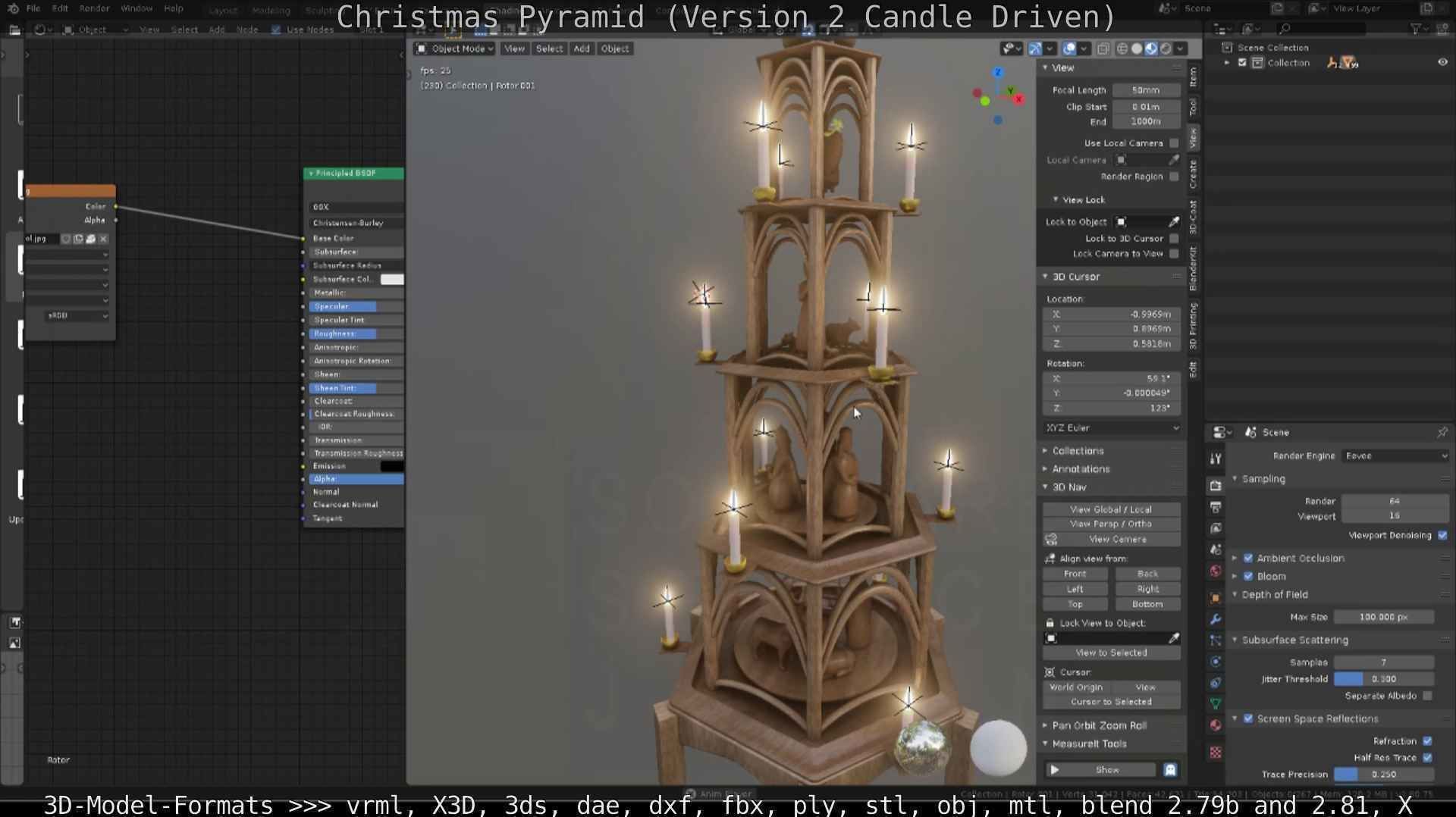 Christmas Pyramid Version 2 Low-poly 3D model_81