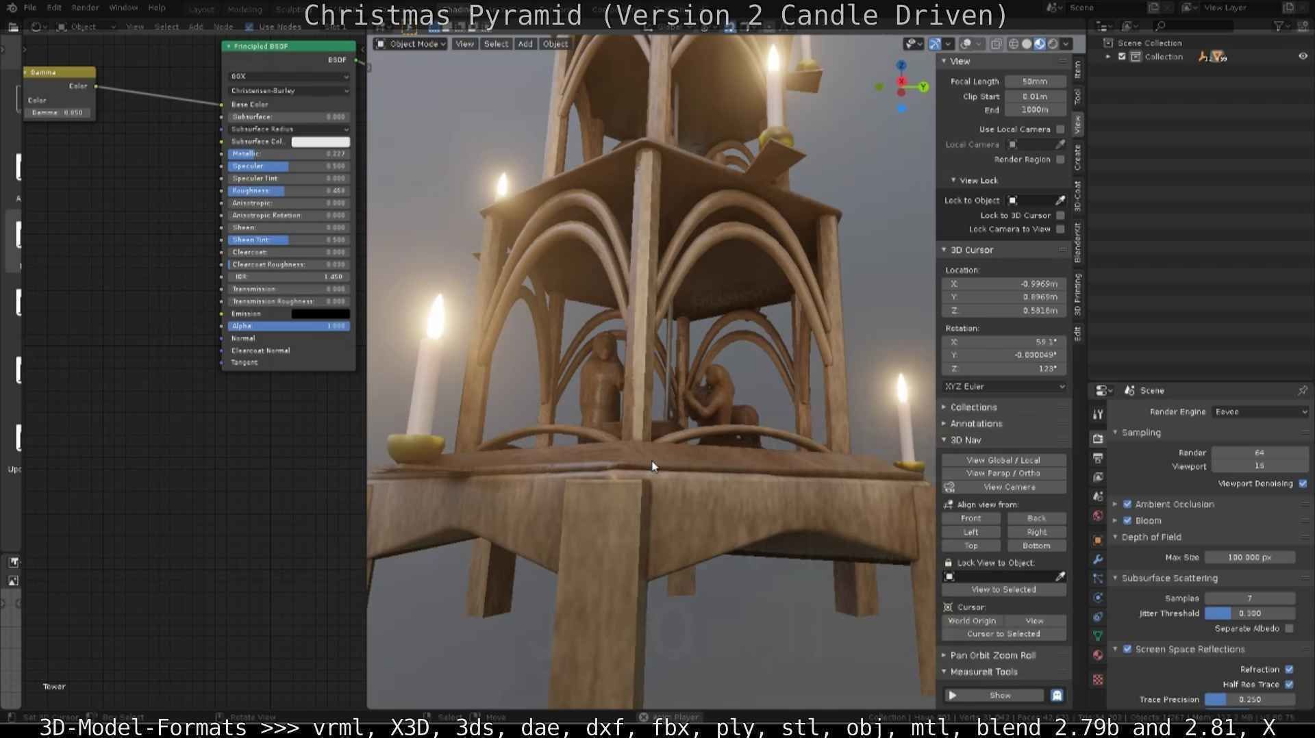 Christmas Pyramid Version 2 Low-poly 3D model_31