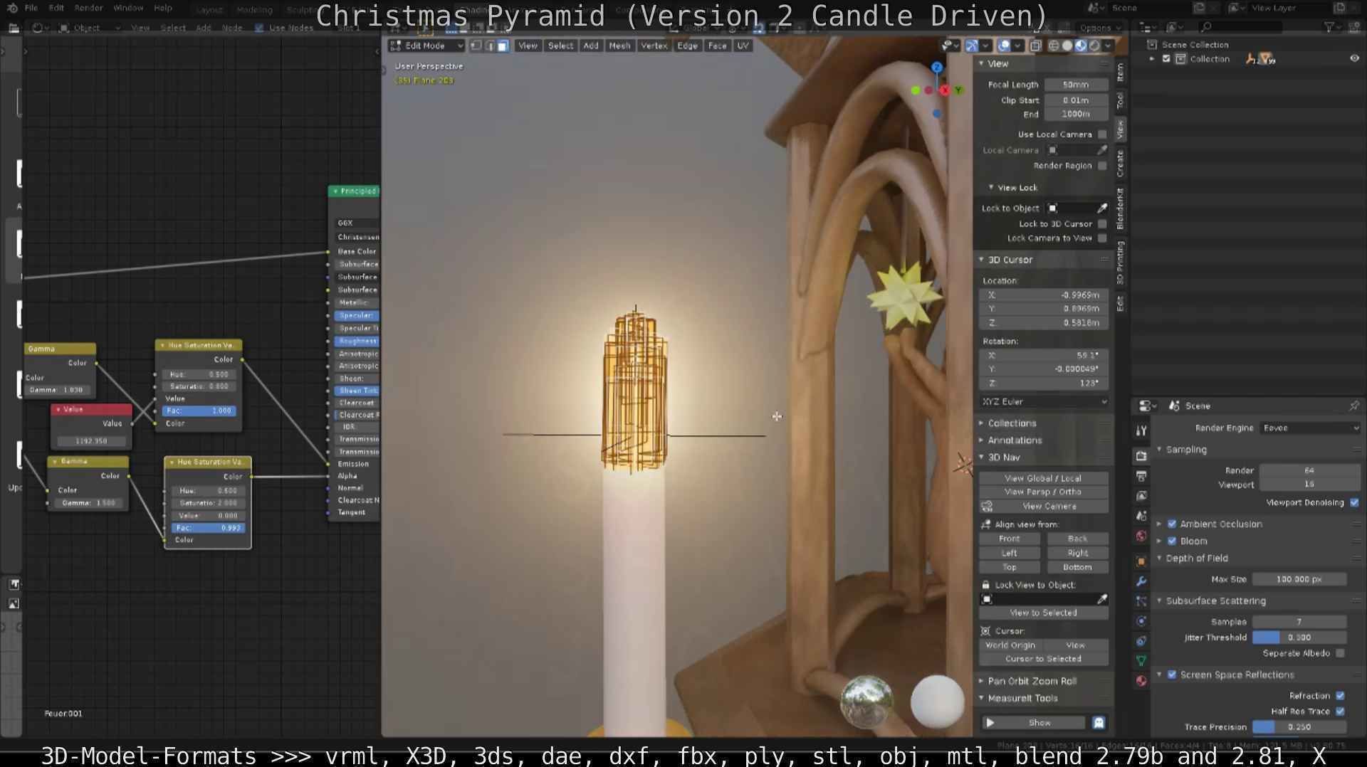 Christmas Pyramid Version 2 Low-poly 3D model_88