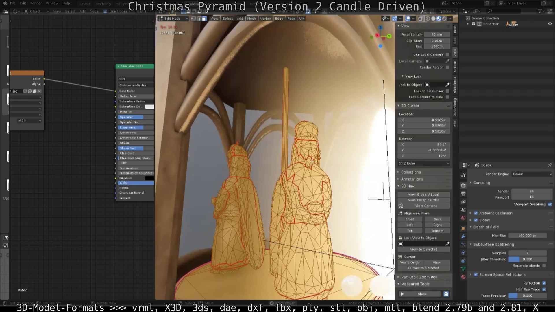 Christmas Pyramid Version 2 Low-poly 3D model_9
