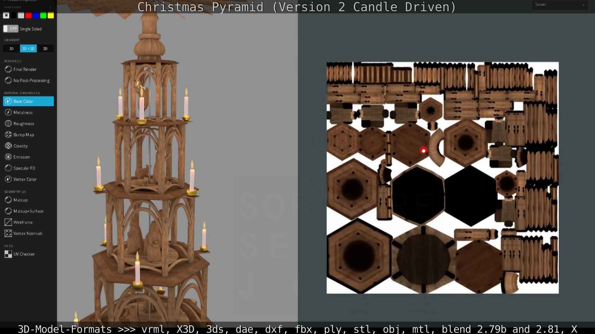 Christmas Pyramid Version 2 Low-poly 3D model_125