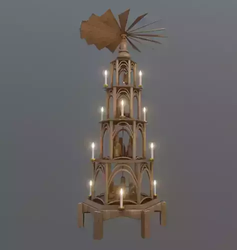 Christmas Pyramid Version 2 Low-poly 3D model