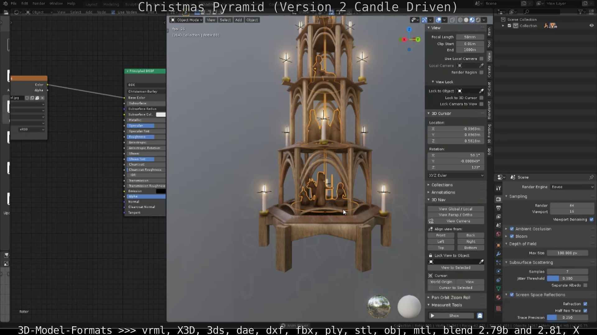 Christmas Pyramid Version 2 Low-poly 3D model_8