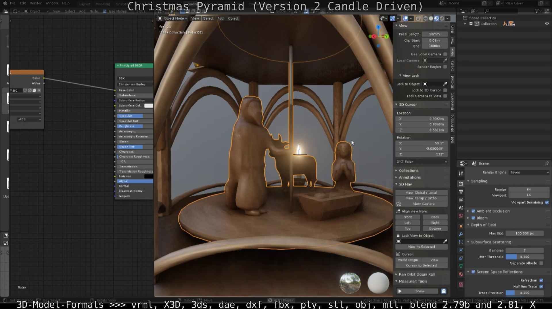 Christmas Pyramid Version 2 Low-poly 3D model_6
