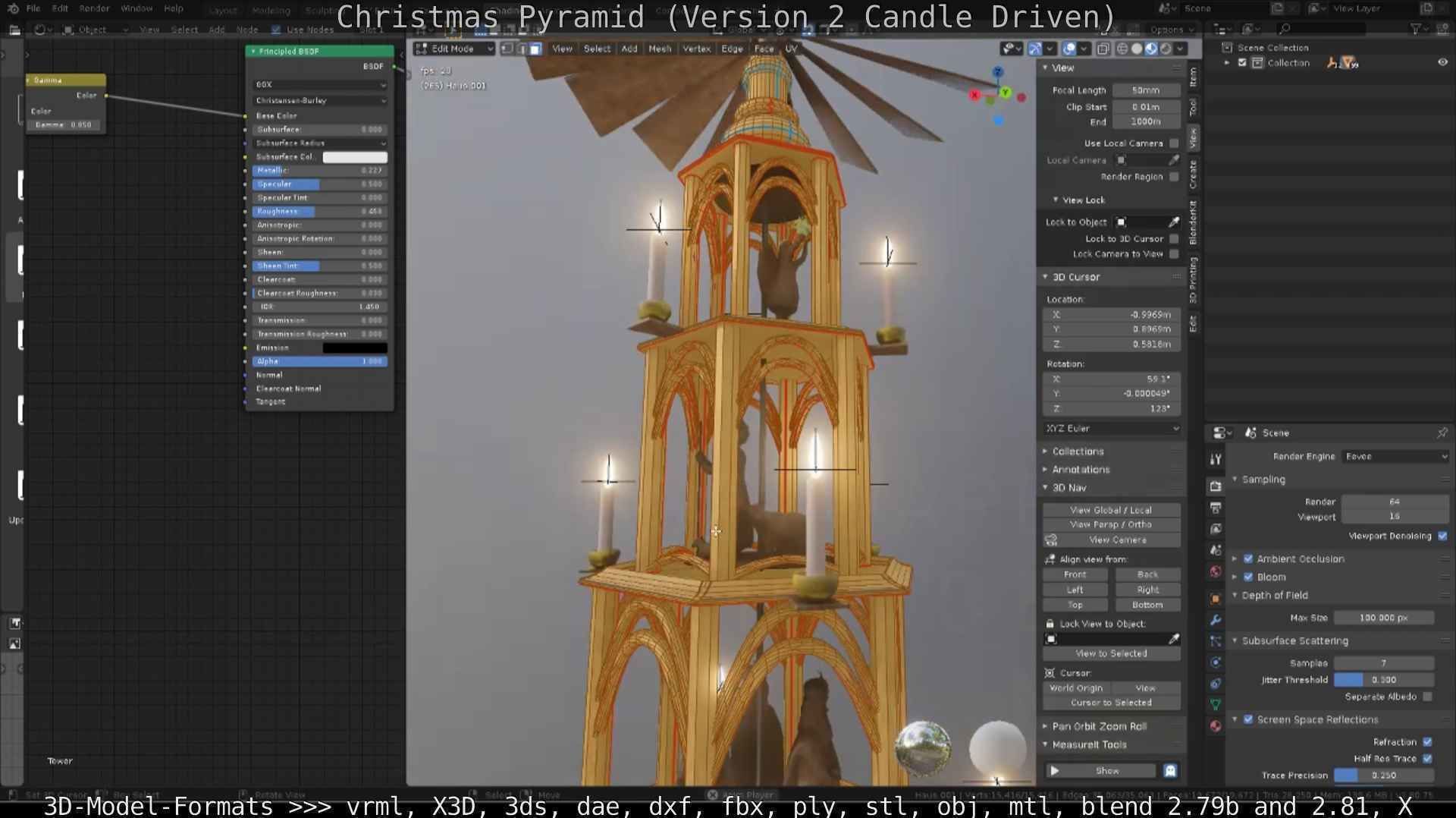 Christmas Pyramid Version 2 Low-poly 3D model_66