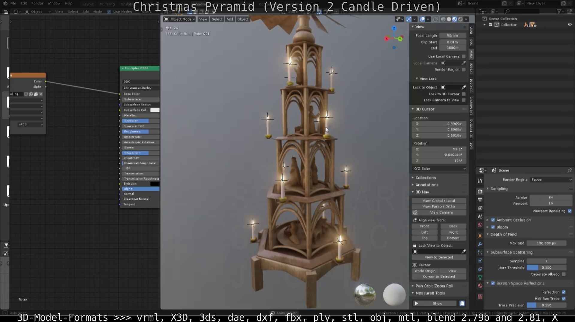 Christmas Pyramid Version 2 Low-poly 3D model_78