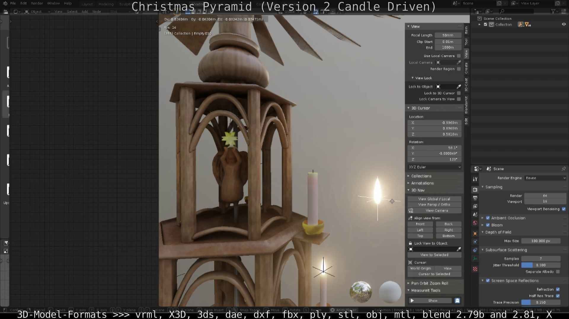 Christmas Pyramid Version 2 Low-poly 3D model_99