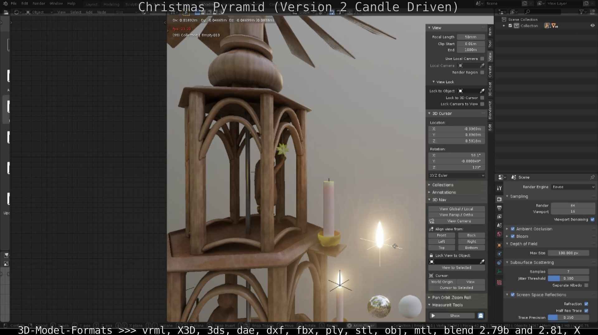 Christmas Pyramid Version 2 Low-poly 3D model_103
