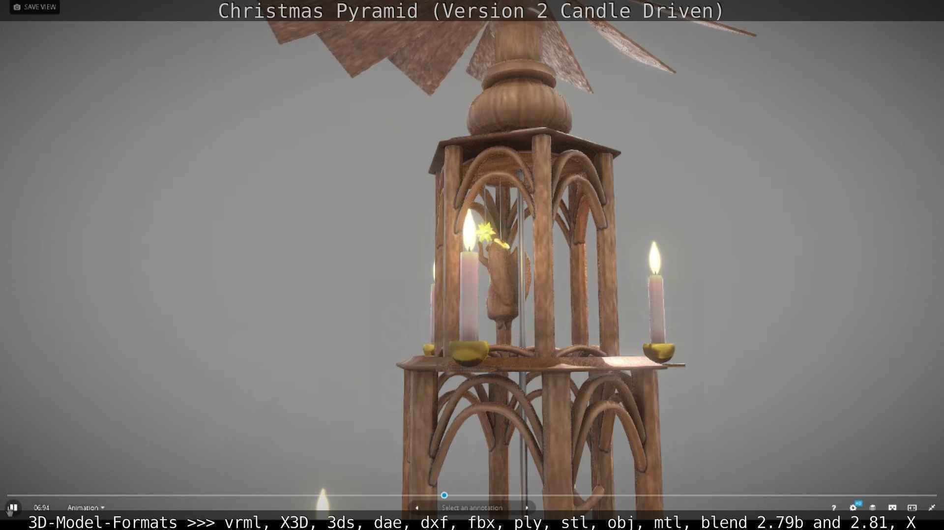 Christmas Pyramid Version 2 Low-poly 3D model_112
