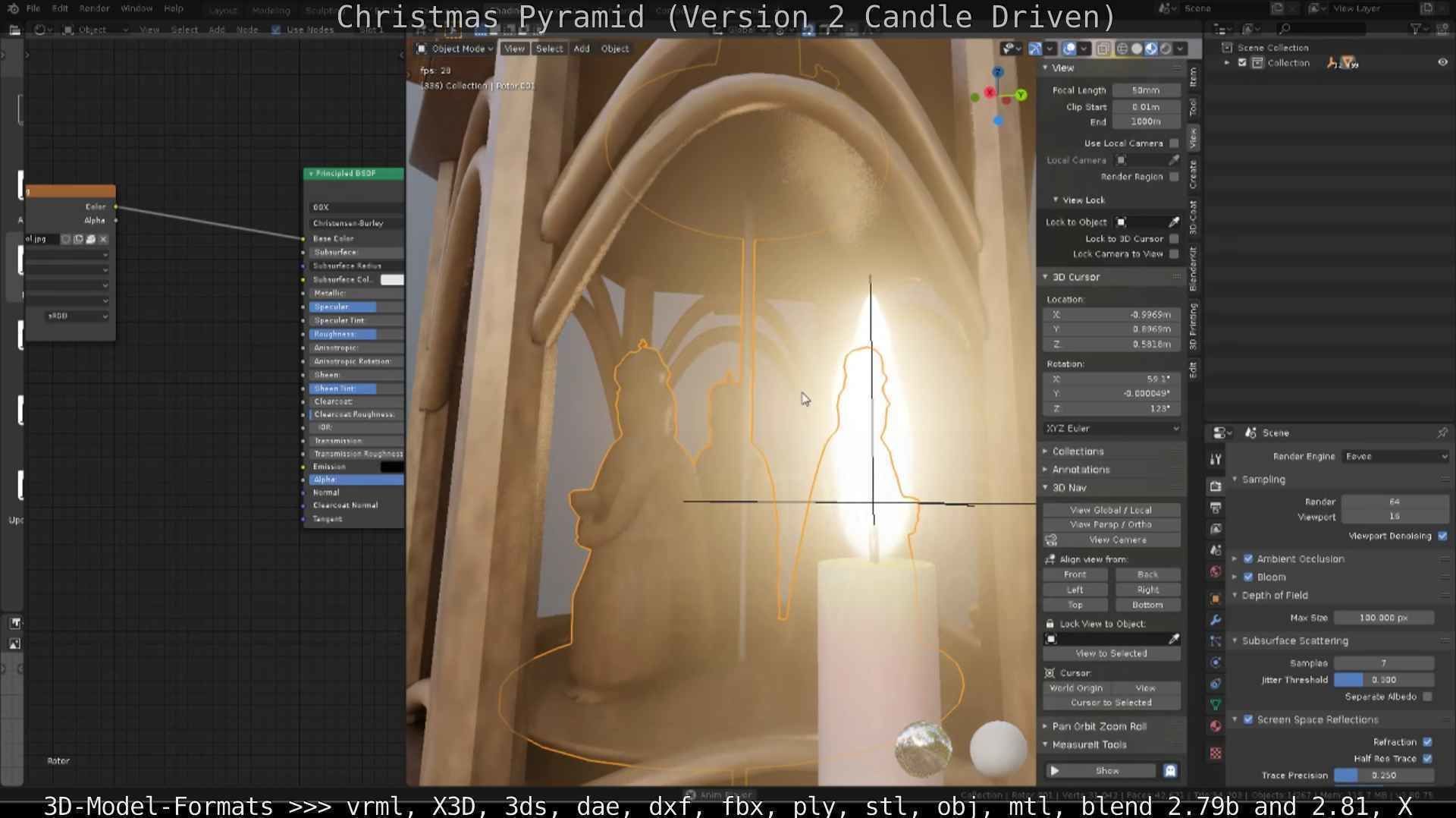 Christmas Pyramid Version 2 Low-poly 3D model_7