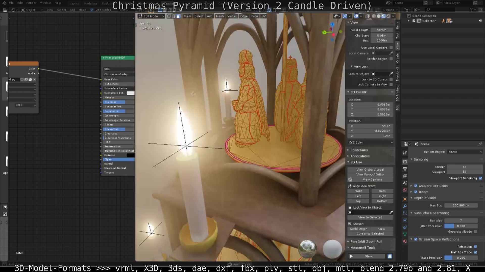 Christmas Pyramid Version 2 Low-poly 3D model_33