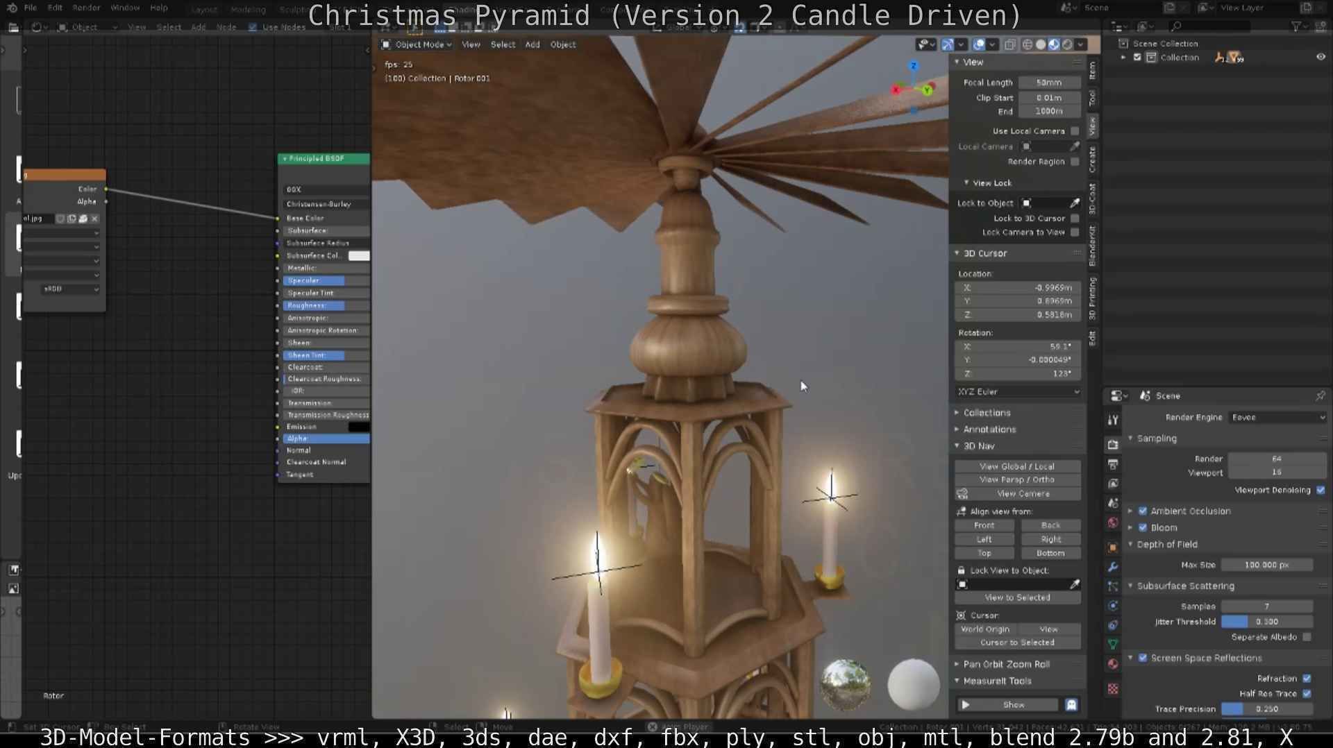 Christmas Pyramid Version 2 Low-poly 3D model_12