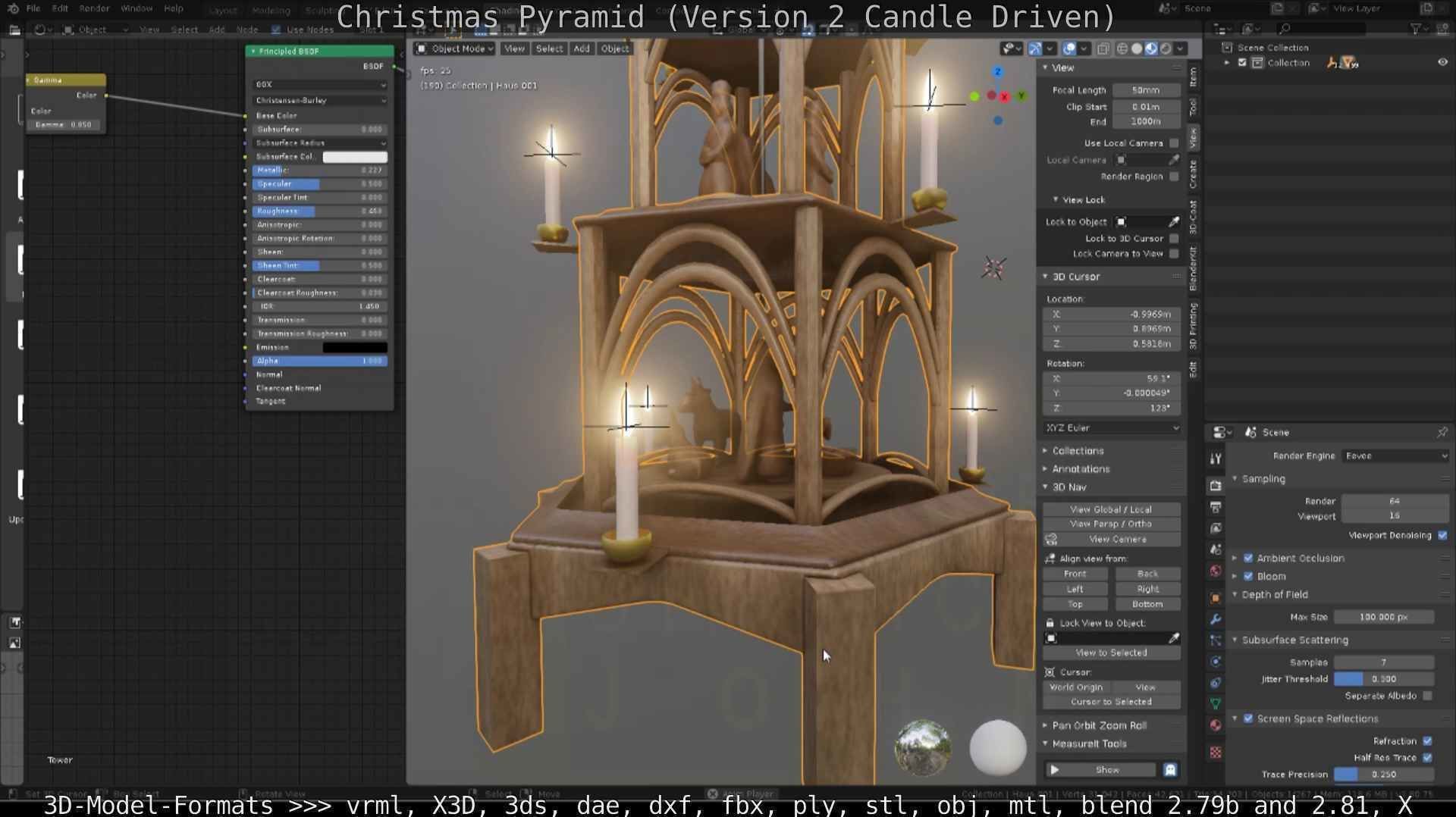 Christmas Pyramid Version 2 Low-poly 3D model_63
