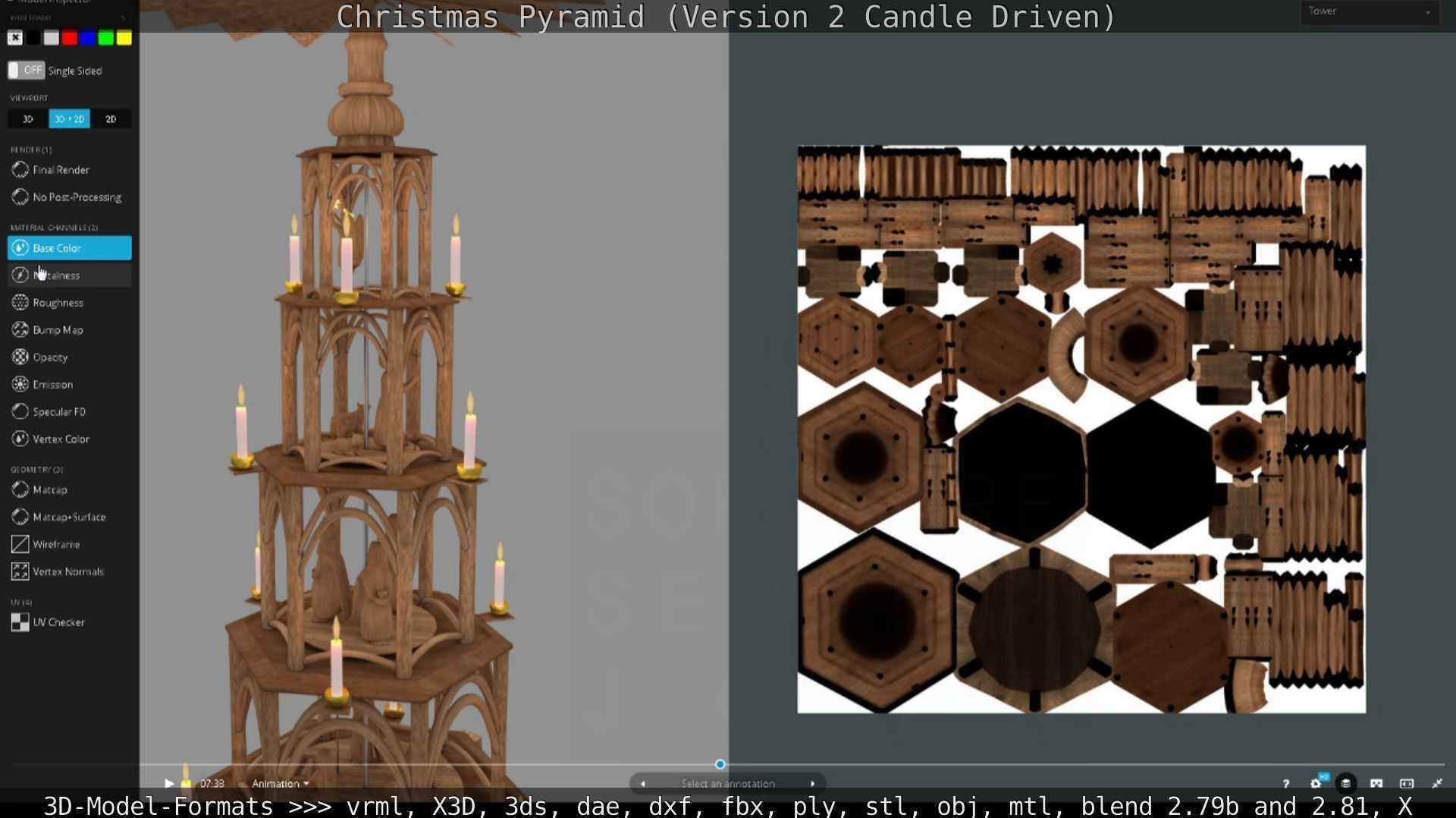 Christmas Pyramid Version 2 Low-poly 3D model_126