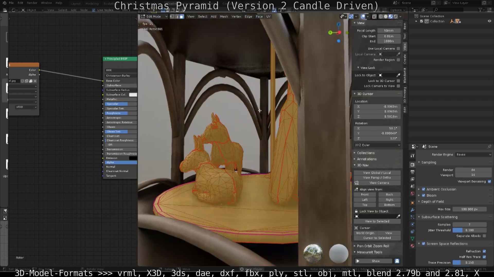 Christmas Pyramid Version 2 Low-poly 3D model_35