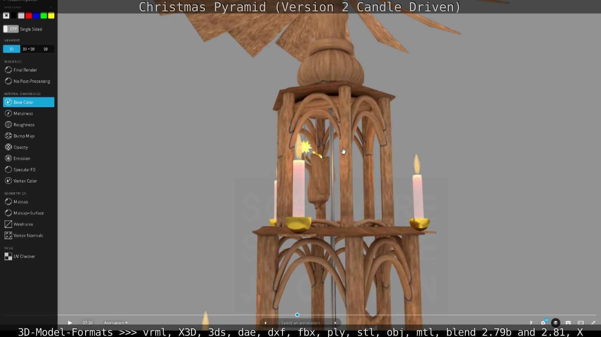 Christmas Pyramid Version 2 Low-poly 3D model_116
