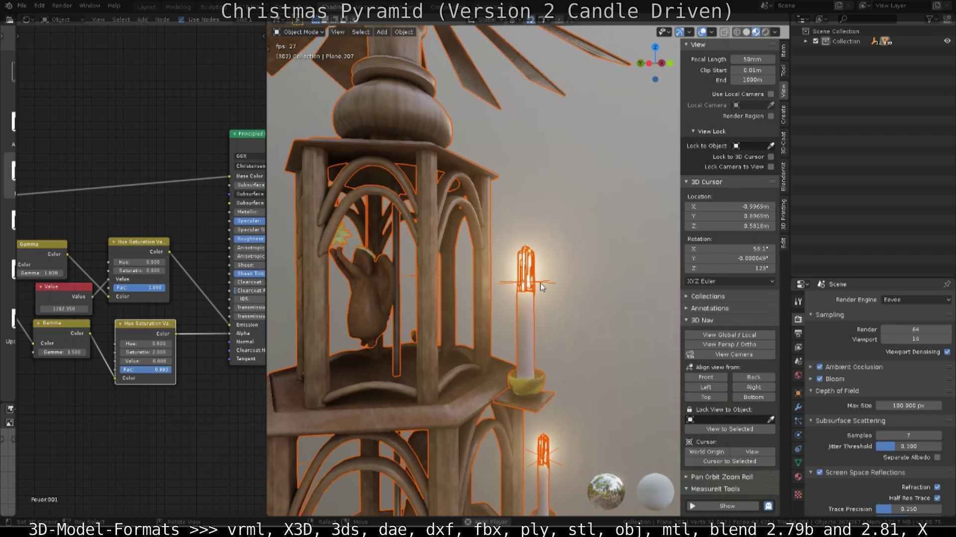 Christmas Pyramid Version 2 Low-poly 3D model_97