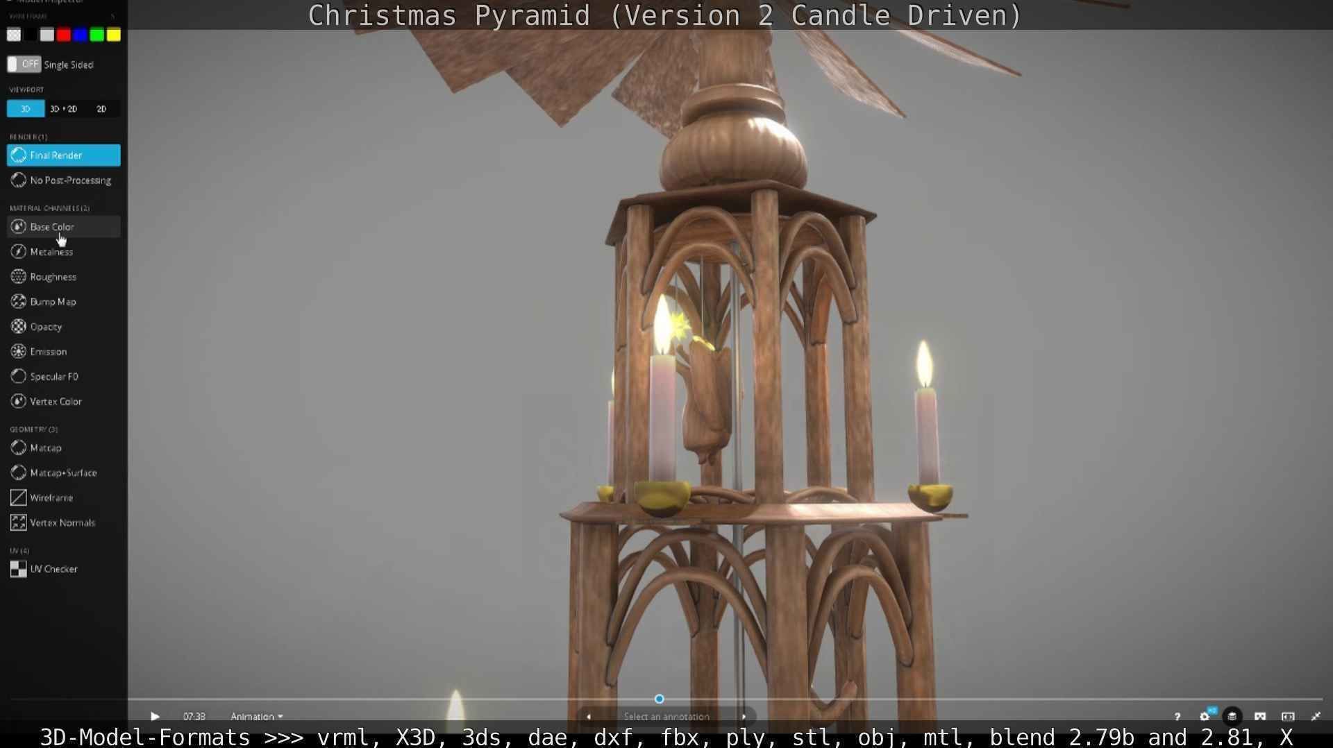 Christmas Pyramid Version 2 Low-poly 3D model_115