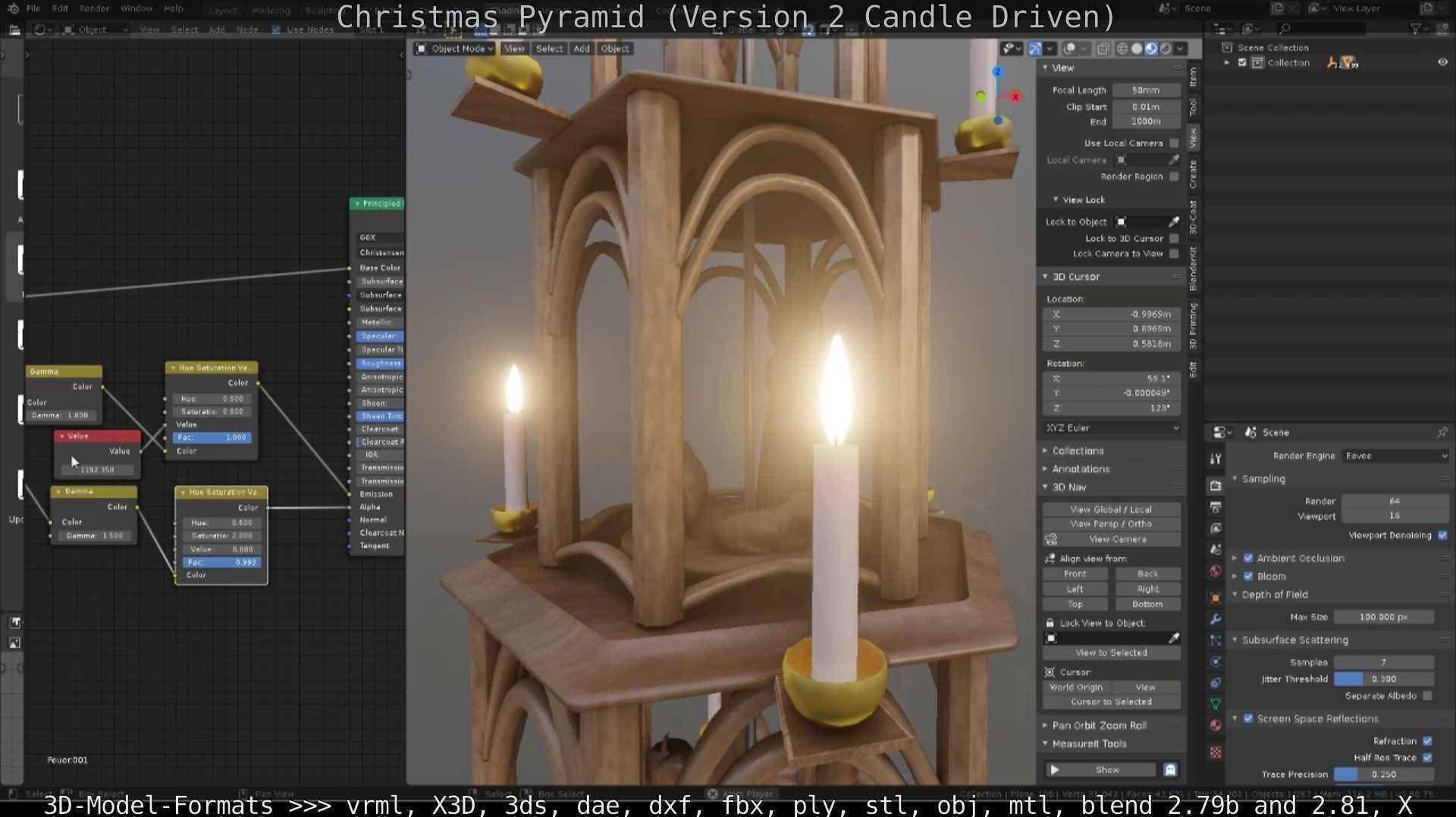 Christmas Pyramid Version 2 Low-poly 3D model_30